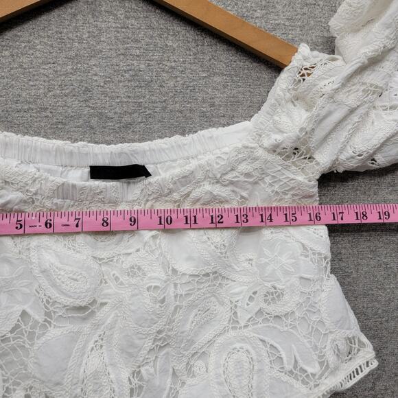 MO&Co LACE OFF THE SHOULDER TOP, SIZE M - Picture 6 of 7